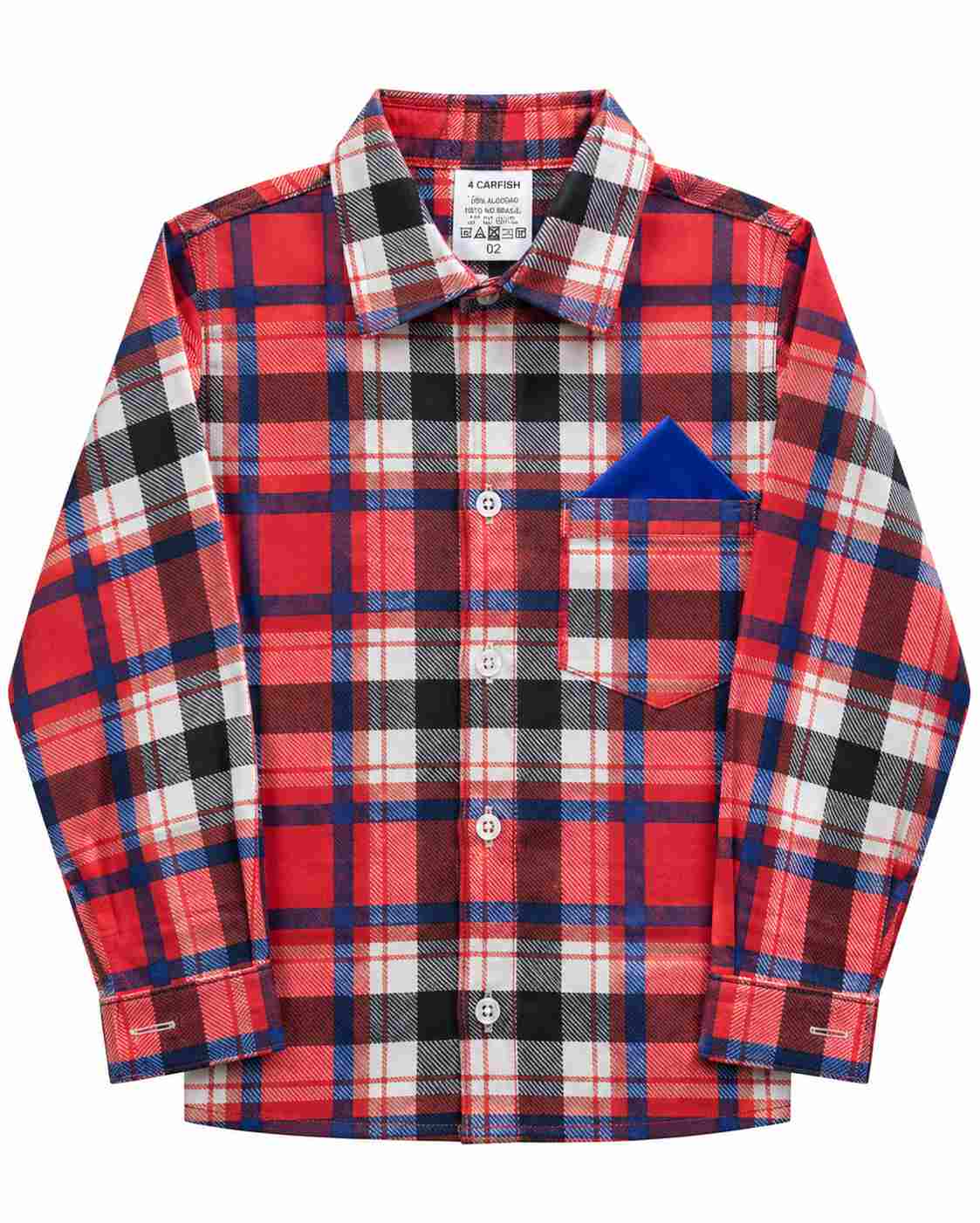 CAMISA JUNINA XADREZ INFANTIL  REF 421
